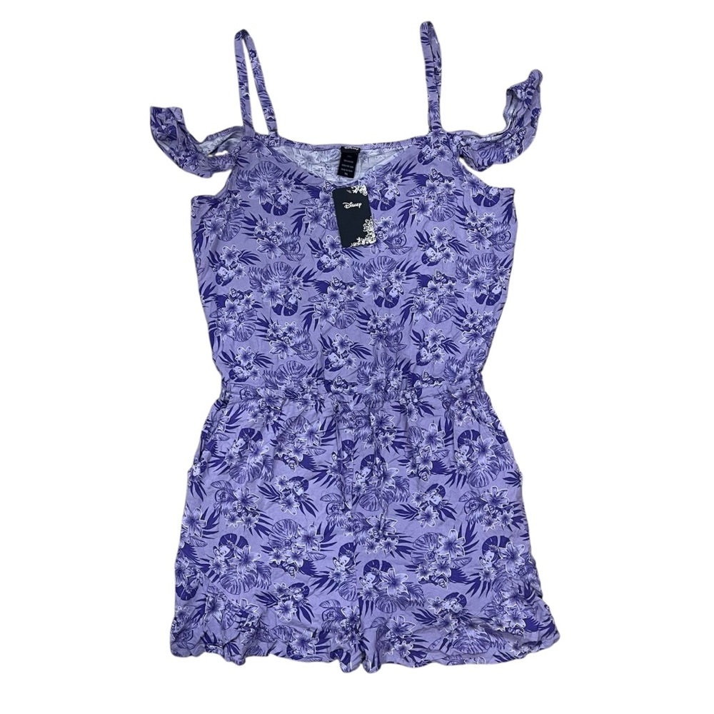 NWT Disney The Little Mermaid Ariel Off Cold Shoulder Romper - Picture 2 of 9
